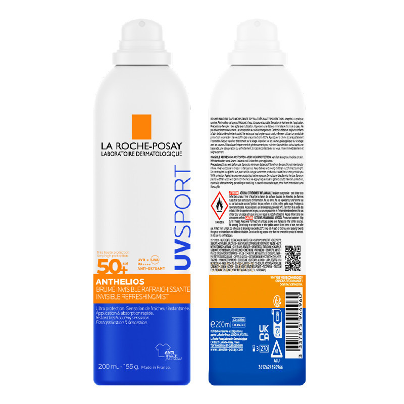 La Roche-Posay Anthelios UV Sport Zonnebrand Mist SPF50+ 200ml