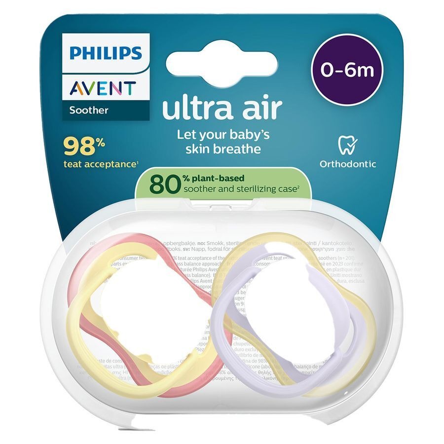 Philips Avent Fopspeen +0m Air Pistache/lila 2