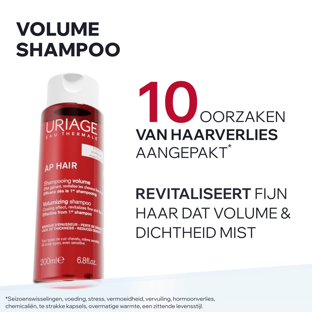 Uriage AP Hair Volume Shampoo Fijn en Futloos Haar 200ml
