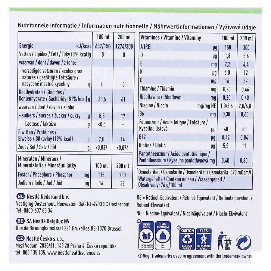 Nestlé Resource Ultra Fruit Appel 4x200ml