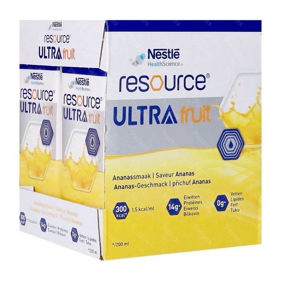 Nestlé Resource Ultra Fruit Ananassmaak 4x200ml