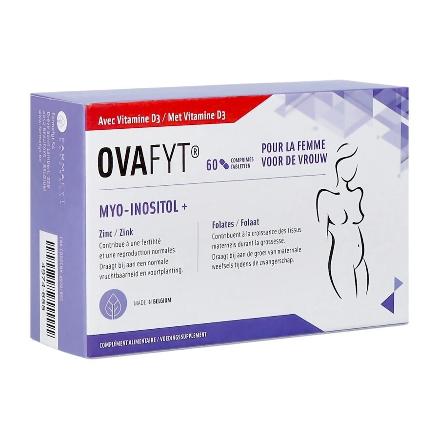 Ovafyt Myo-inositol Folaat Zink Vit D Tabl 60 afbeelding