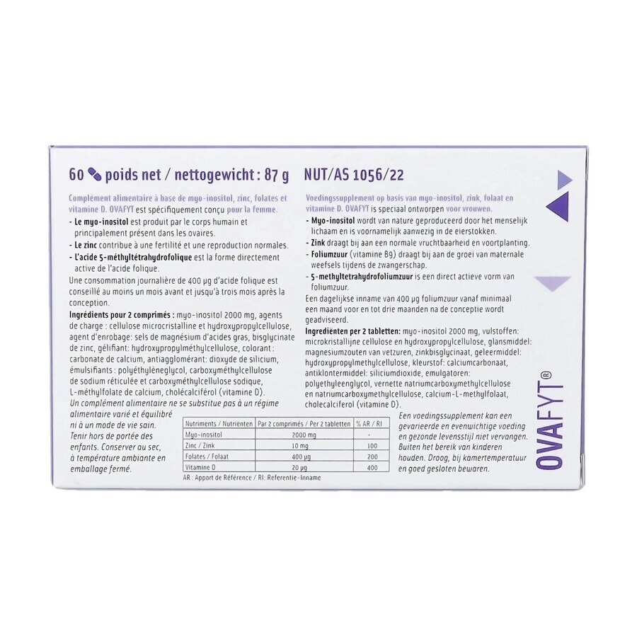 Ovafyt Myo-inositol Folaat Zink Vit D Tabl 60