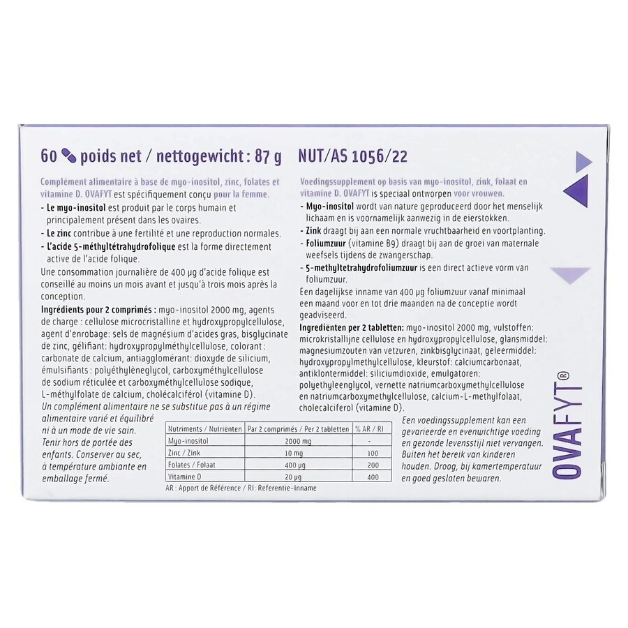 Ovafyt Myo-inositol Folaat Zink Vit D Tabl 60