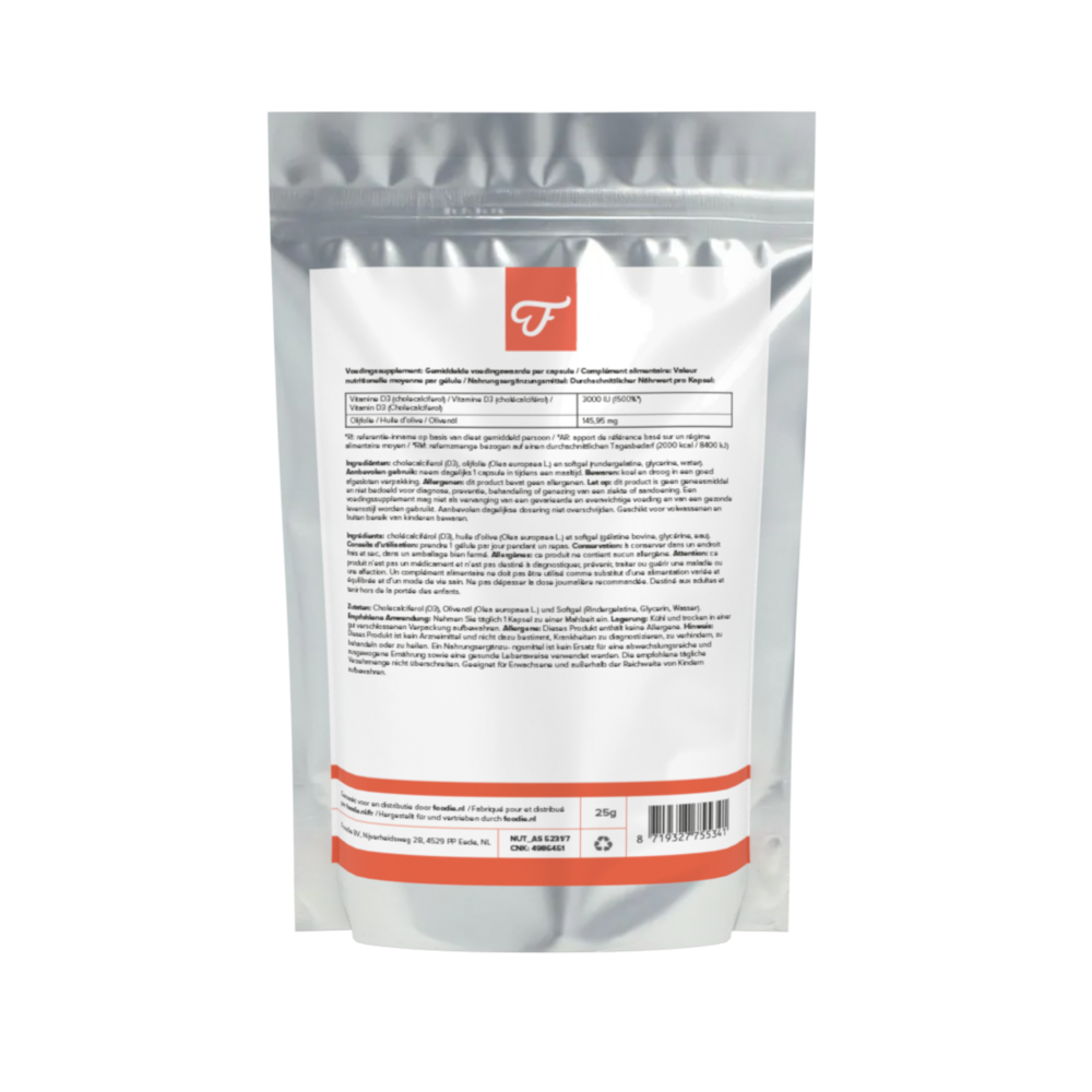 Foodie Vitamine D3 Boost 3000 IU 120 Tabletten