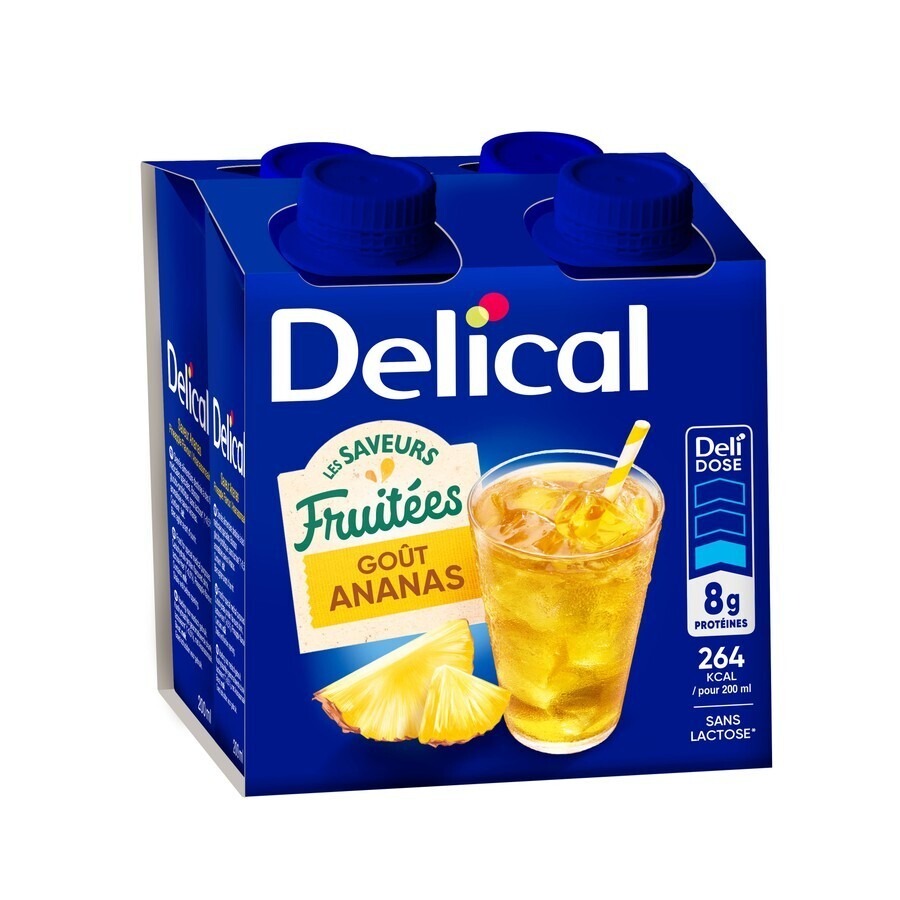 Delical Fruitdrink Ananas 4x200ml