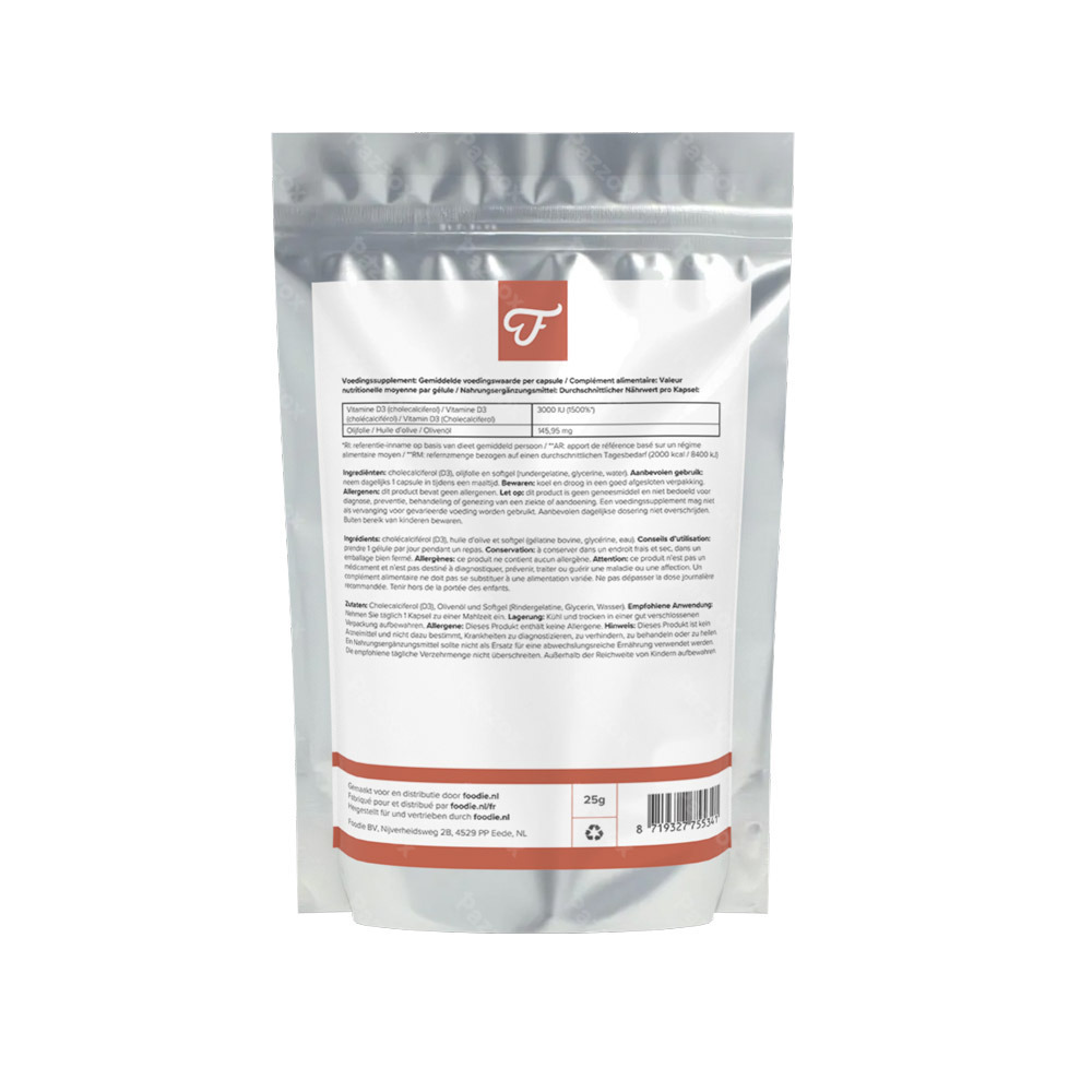 Foodie Vitamine D3 Boost 3000 IU 120 Tabletten