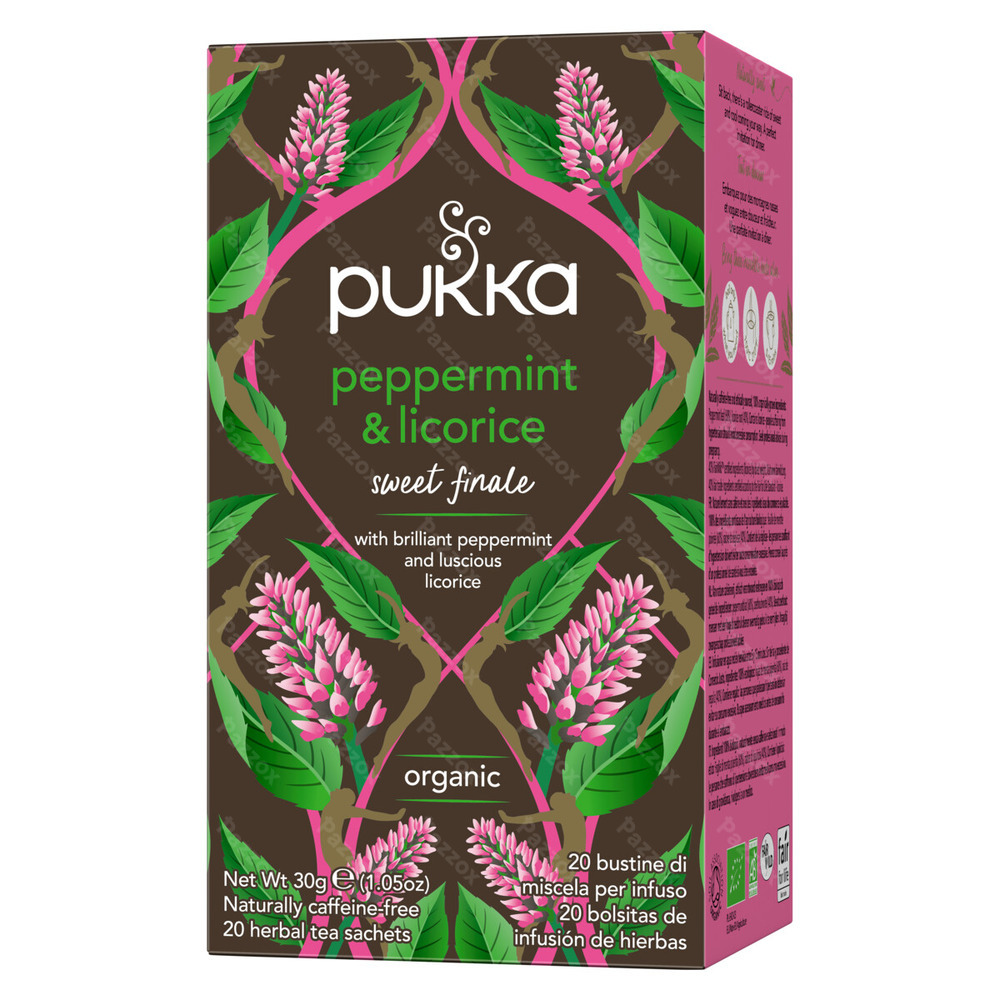Pukka Peppermint & Licorice Biologische Thee 20 Zakjes