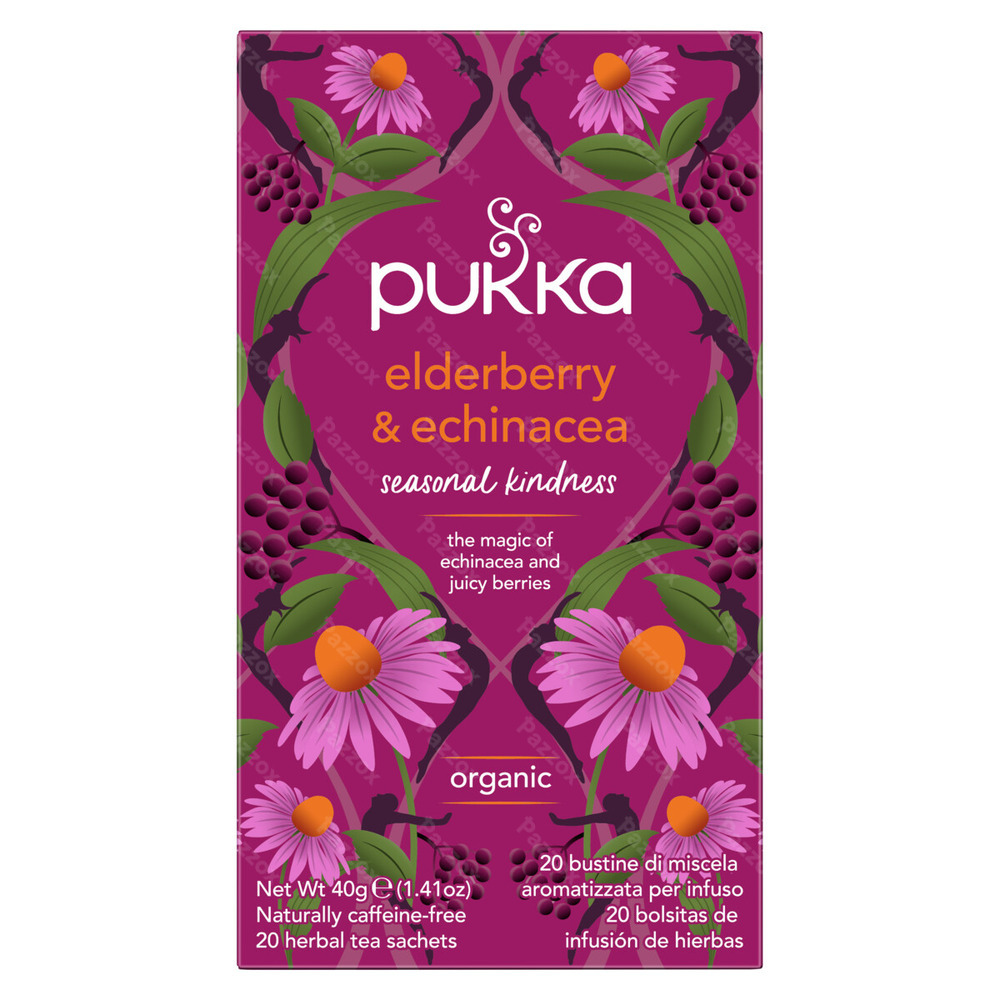 Pukka Elderberry & Echinacea Biologische Thee 20 Zakjes