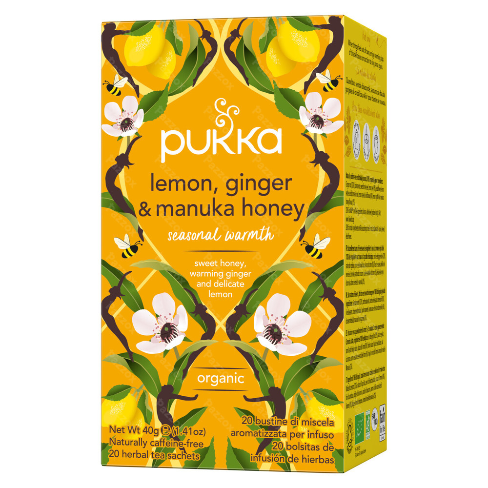 Pukka Lemon, Ginger & Manuka Honey Biologische Thee 20 Zakjes