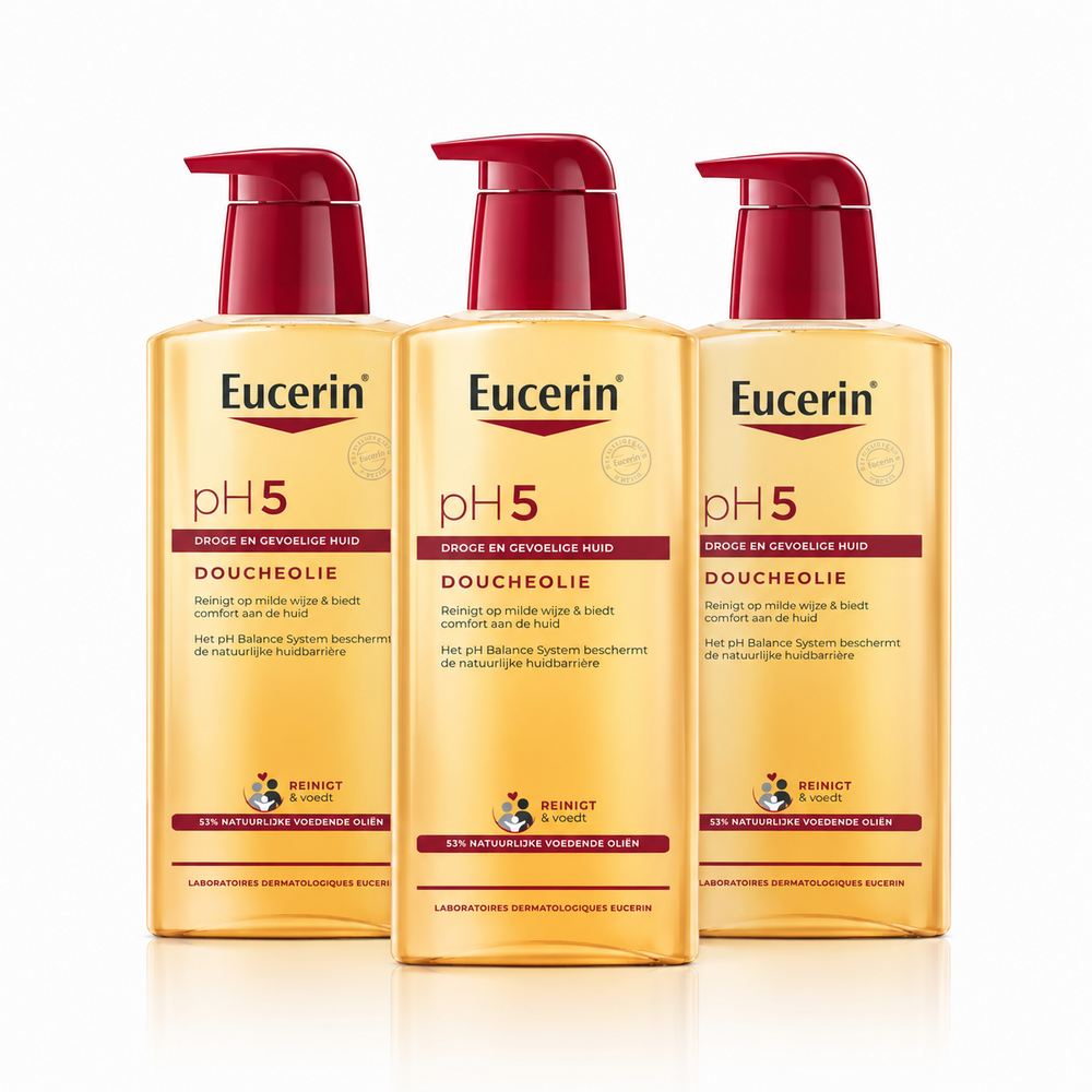 Eucerin pH5 Douche Olie Zeer droge en Gevoelige huid 3 x 400 ml Promopakket