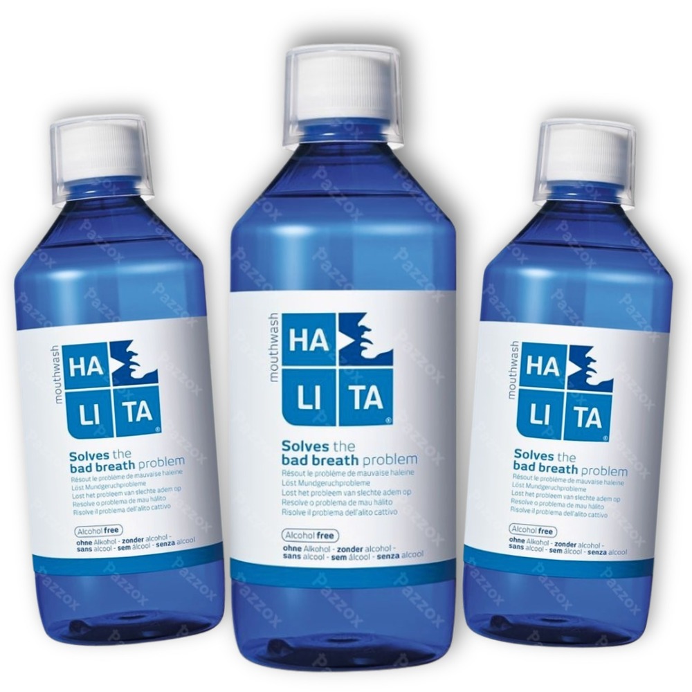 Halita Mondwater 3 x 500ml Promopakket