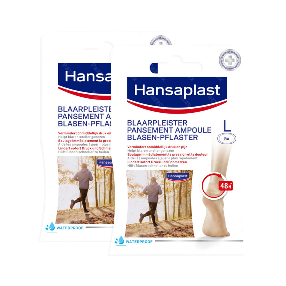 Hansaplast Blaarpleisters 5 Grote Pleisters 1+1 Gratis