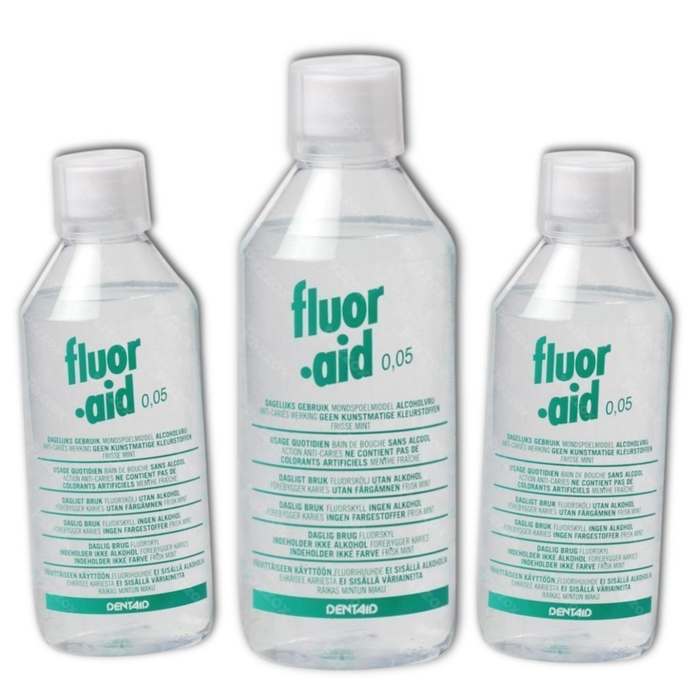 Dentaid Fluor Aid 0.05% Mondspoelmiddel 3 x 500ml Promopakket