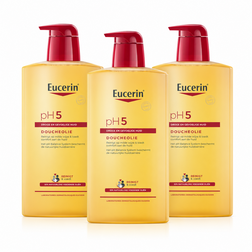 Eucerin pH5 Doucheolie Zeer Droge en Gevoelige Huid 3 x 1l Promopakket