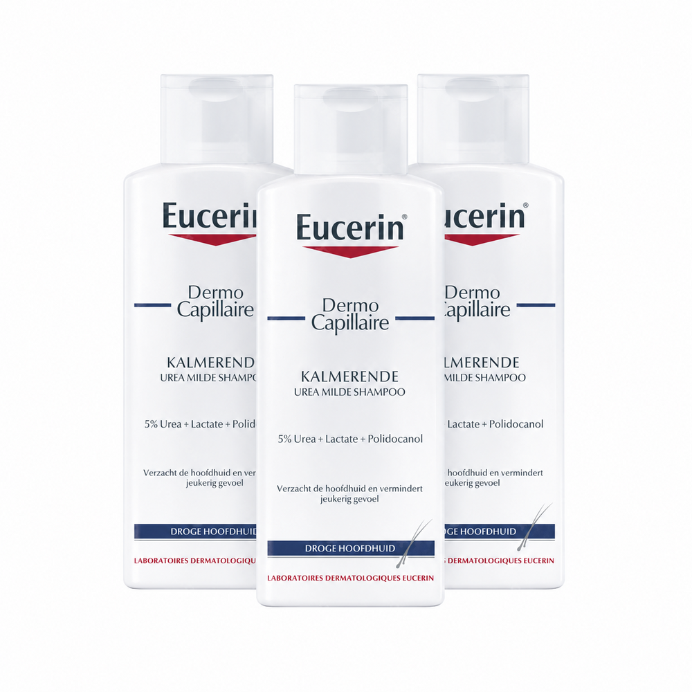 Eucerin DermoCapillaire Urea Kalmerende Shampoo Droge Hoofdhuid 3 x 250 ml Promopakket