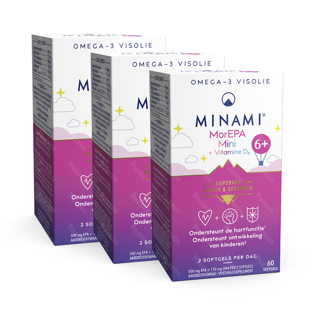 Minami MorEPA Mini Smart Fats 3 x 60 Capsules Promopakket