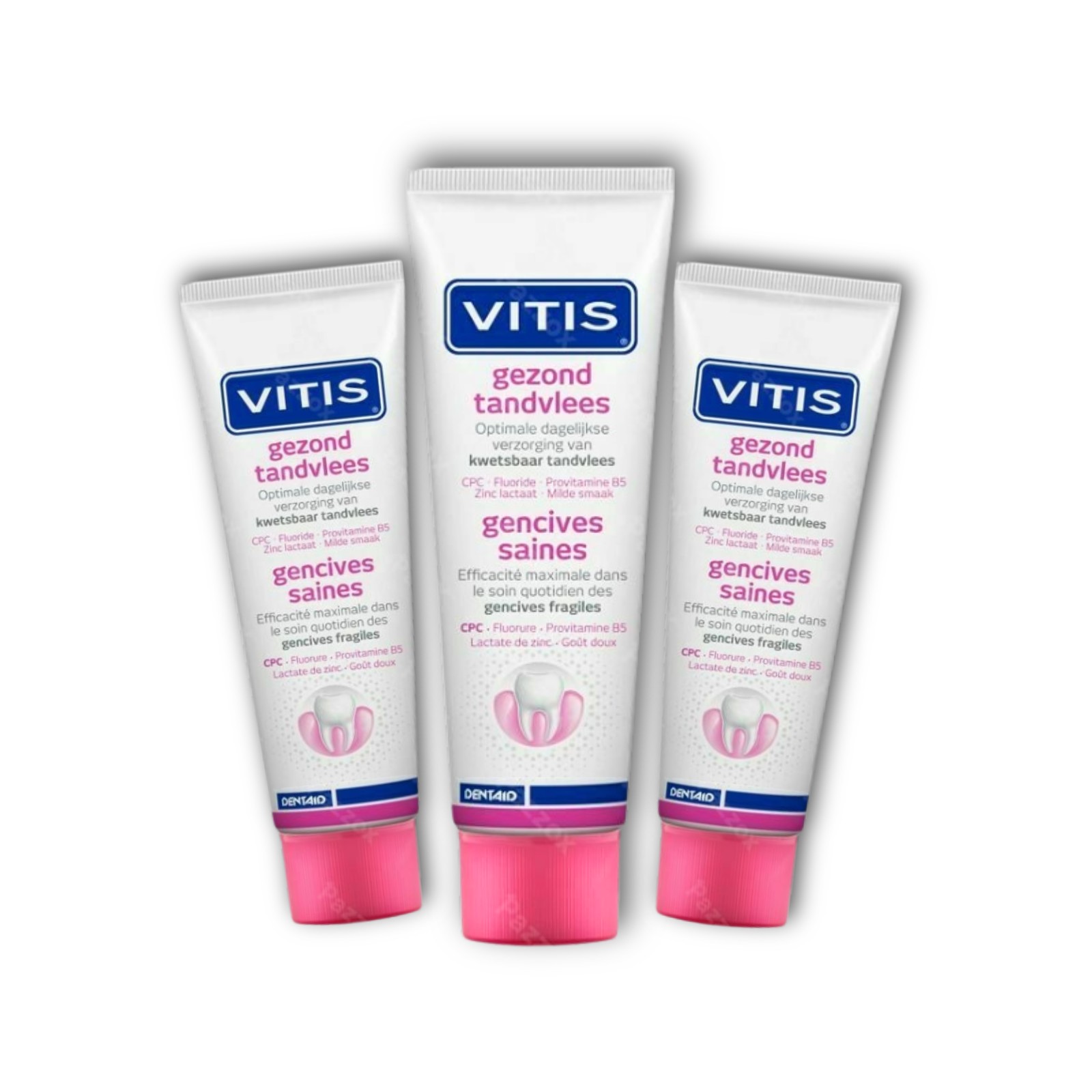 Vitis Tandpasta Gezond Tandvlees - 3 x 75 Ml Promopakket afbeelding