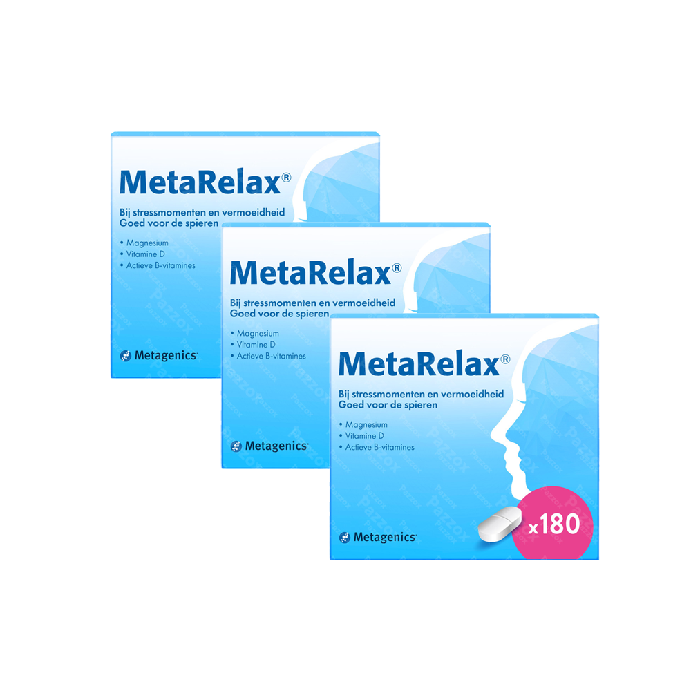 Metagenics MetaRelax Stress en Vermoeidheid 3 x 180 Tabletten Promopakket
