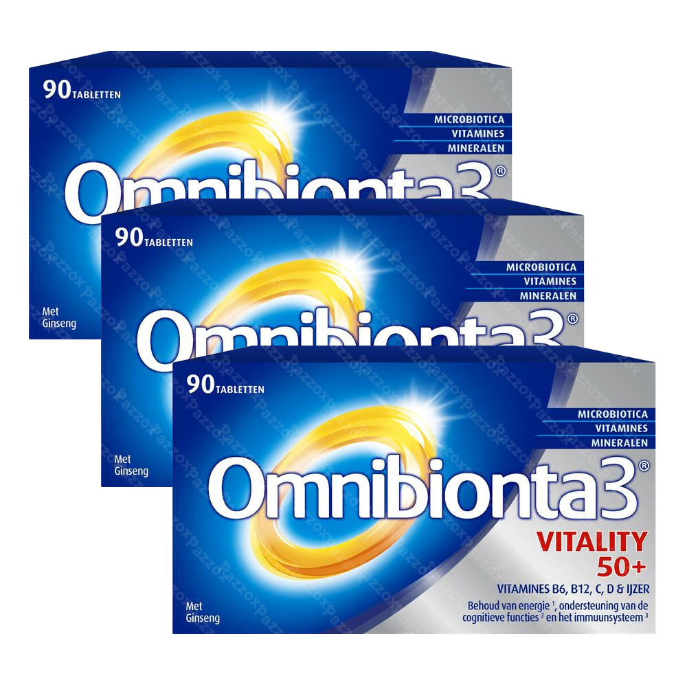 Omnibionta3 Vitality 50+ Weerstand&Energie 3 x 90 Tabletten Promopakket