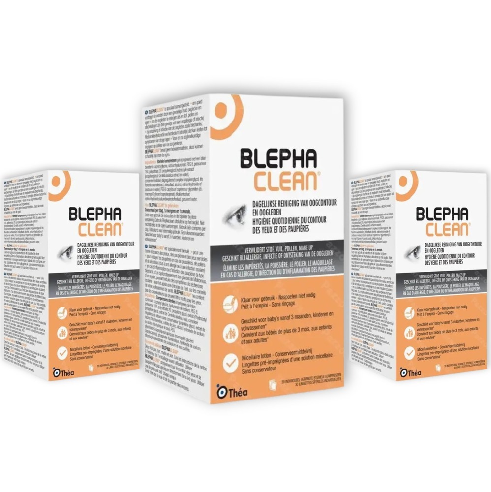 Blephaclean Steriele Oogkompressen 3 x 30 Promopakket