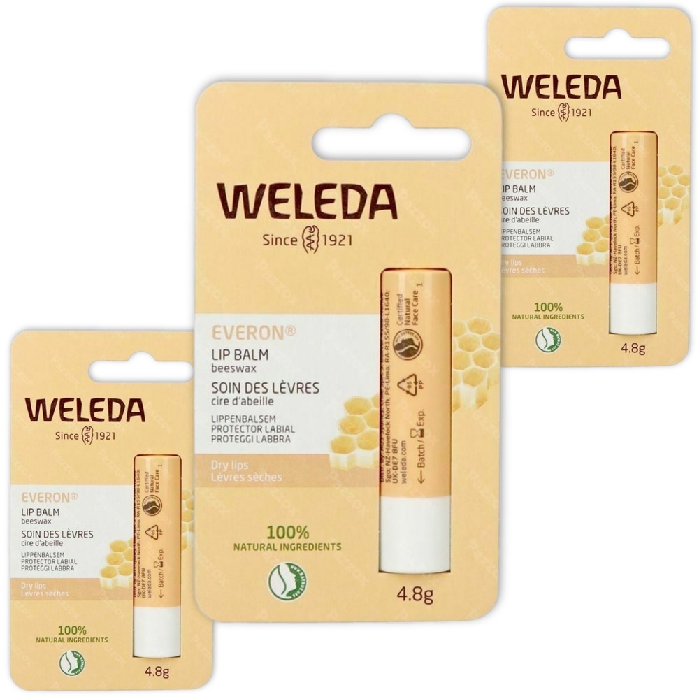 Weleda Everon Lippenbalsem Stick 3 x 4,8 gr Promopakket