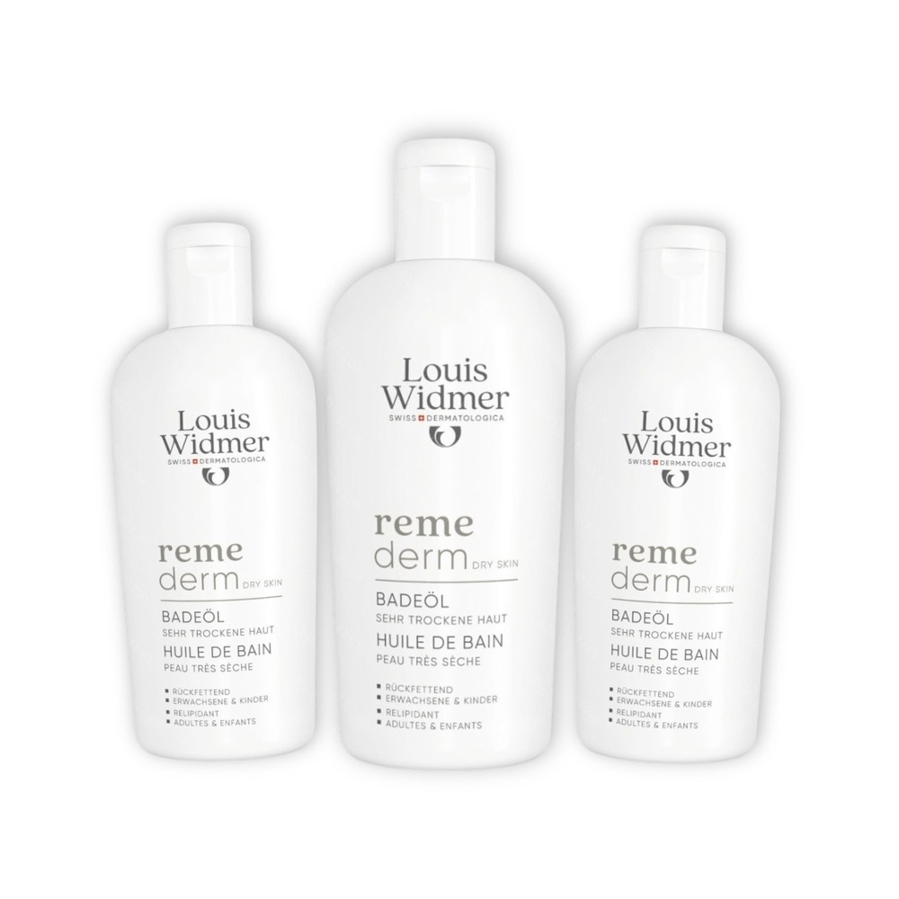 Louis Widmer Remederm Badolie Met Parfum 3 x 250ml Promopakket